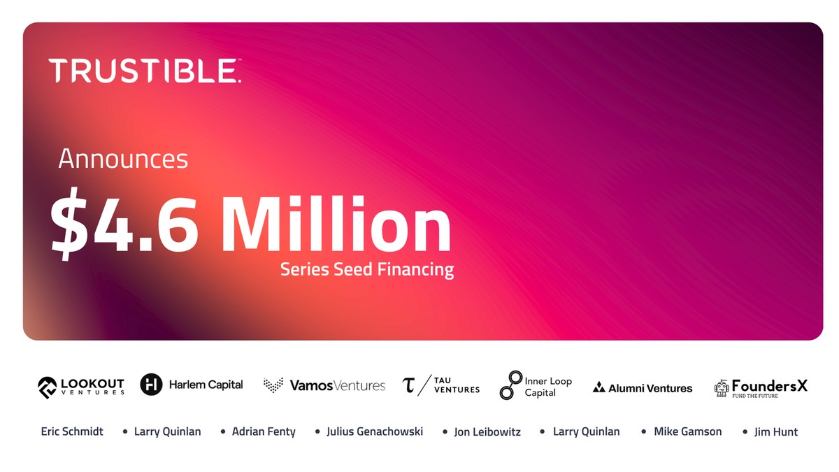 Trustible $4.6M Series Seed funding announcement